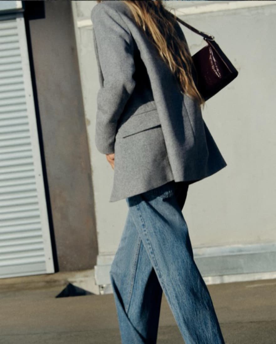 Oversized Effortless Grey Blazer - Image 3