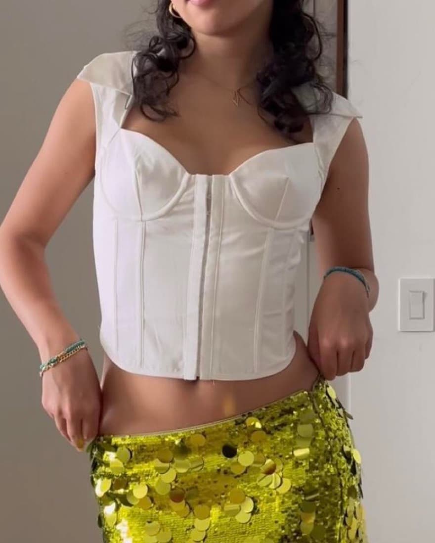Danielle Guizio White Bustier Corset - Image 3