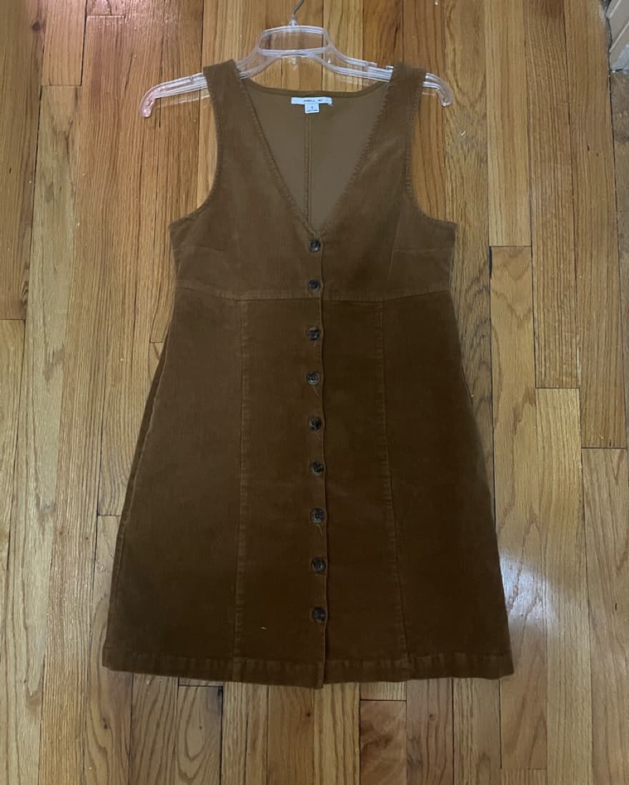 Corduroy Dress With Pockets - Image 1