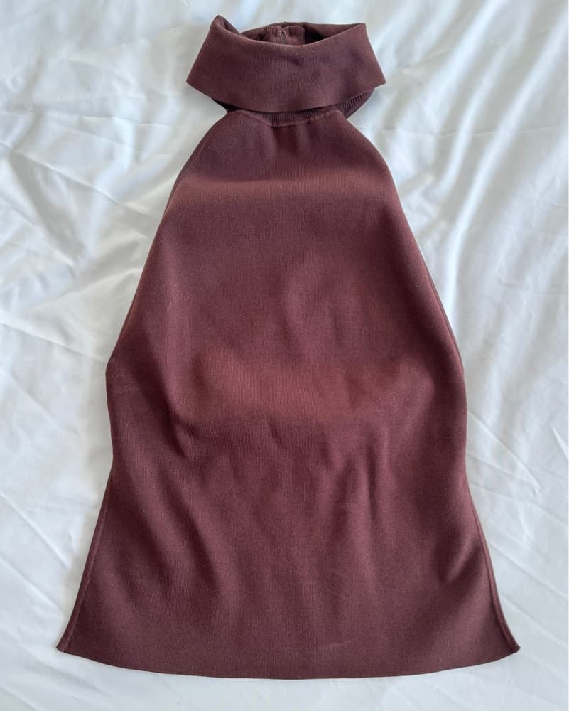 Brown Halter Neck Top - Image 2