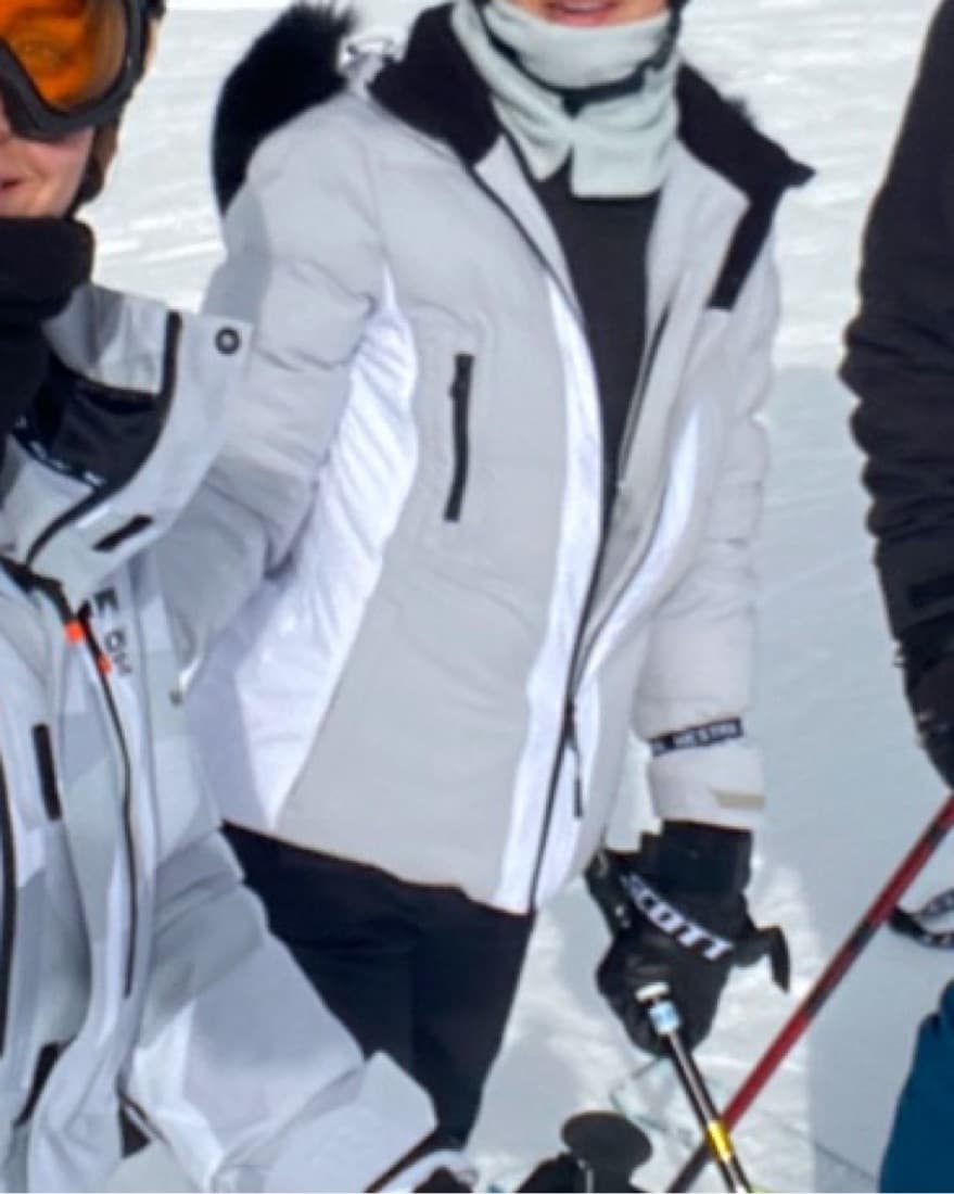 Nils Ski Jacket Grey/White - Image 3