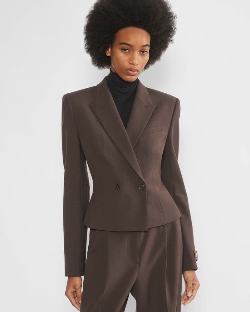 Aritzia Babaton Brown Structured Blazer - Image 1