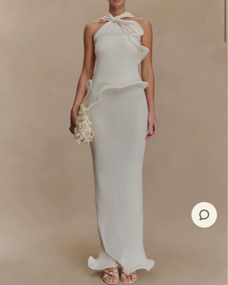Elegant Halter Neck Maxi Dress - Image 1