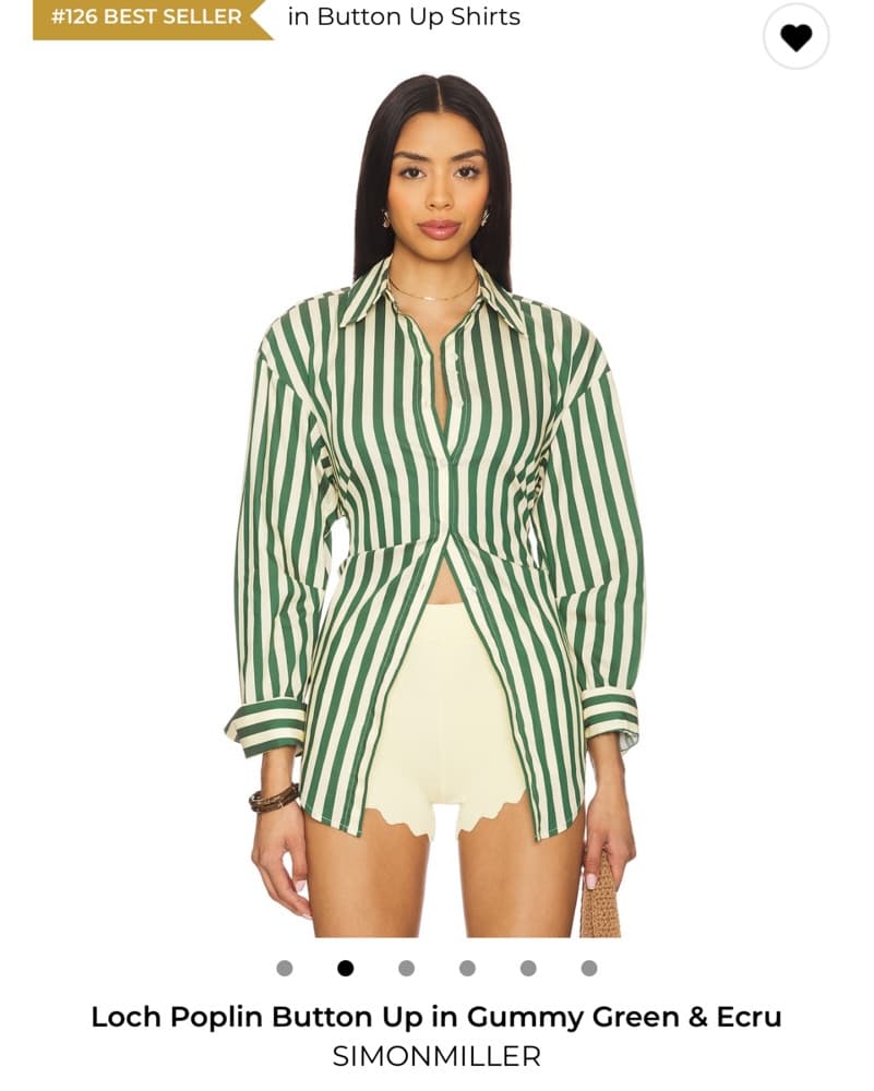 Simon Miller Striped Button-Up Shirt - Image 1