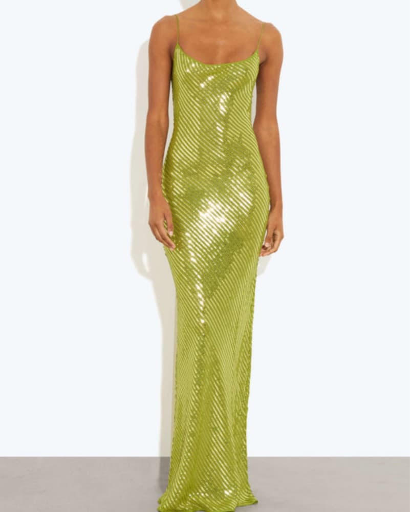 Rat And Boa Gina Green Sequin Dress - Image 1