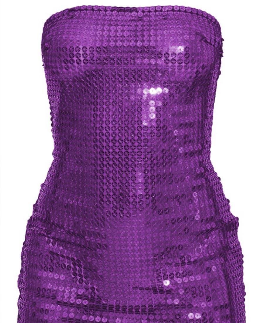 Sparkling purple mini dress - Image 3