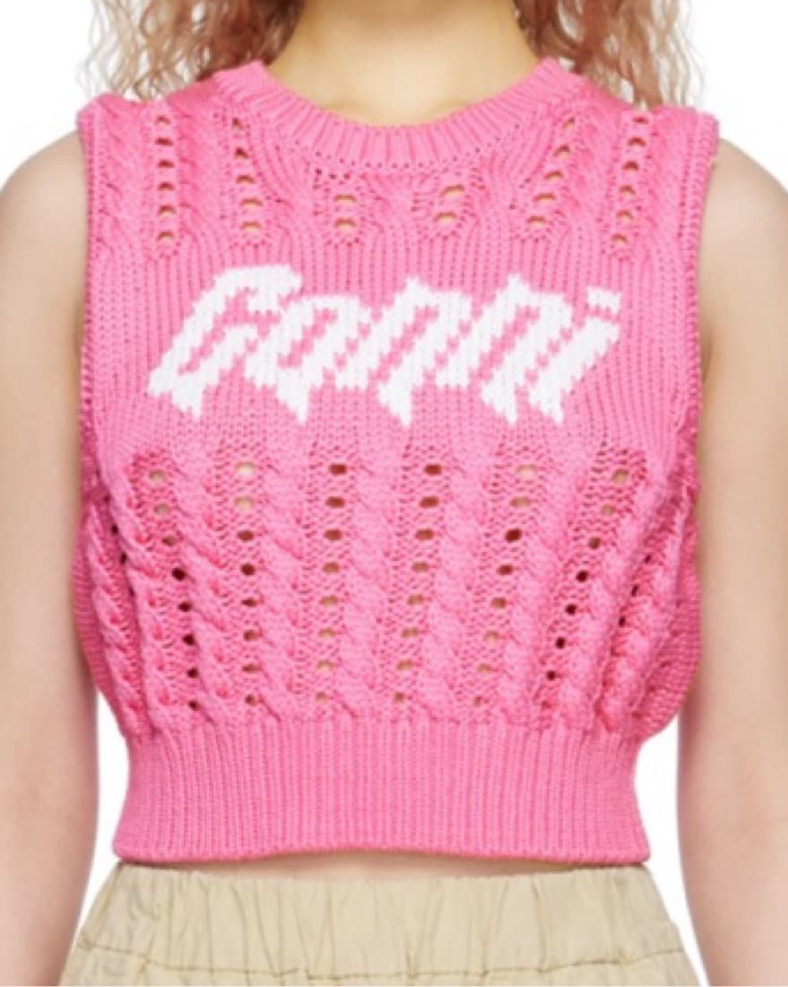 Ganni Sweater Vest Pink Size M - Image 2