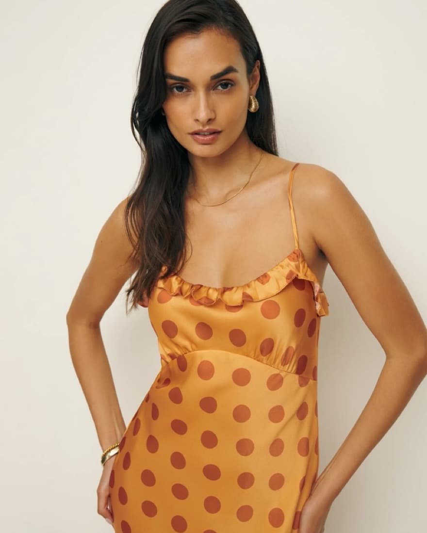 Reformation Silk Polka dot dress - Image 2