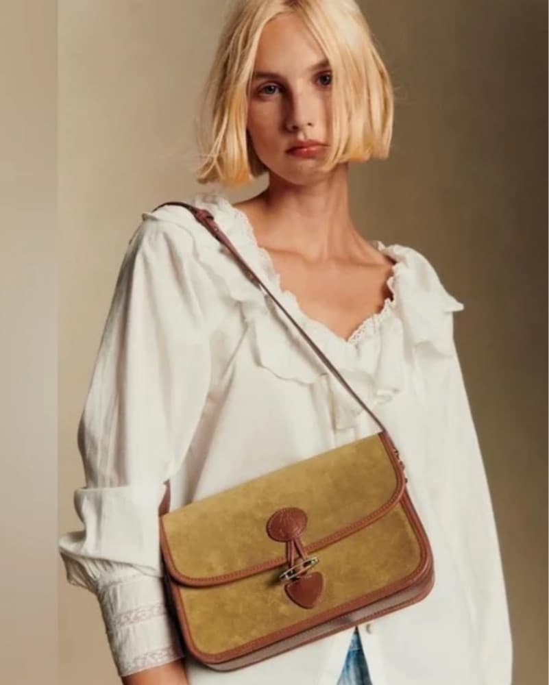 Sezane Brown Suede Bag - Image 1
