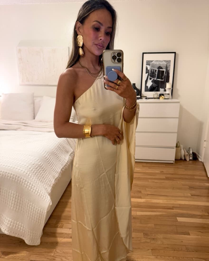 Limited Edition One Shoulder Cape Dress - Image 1