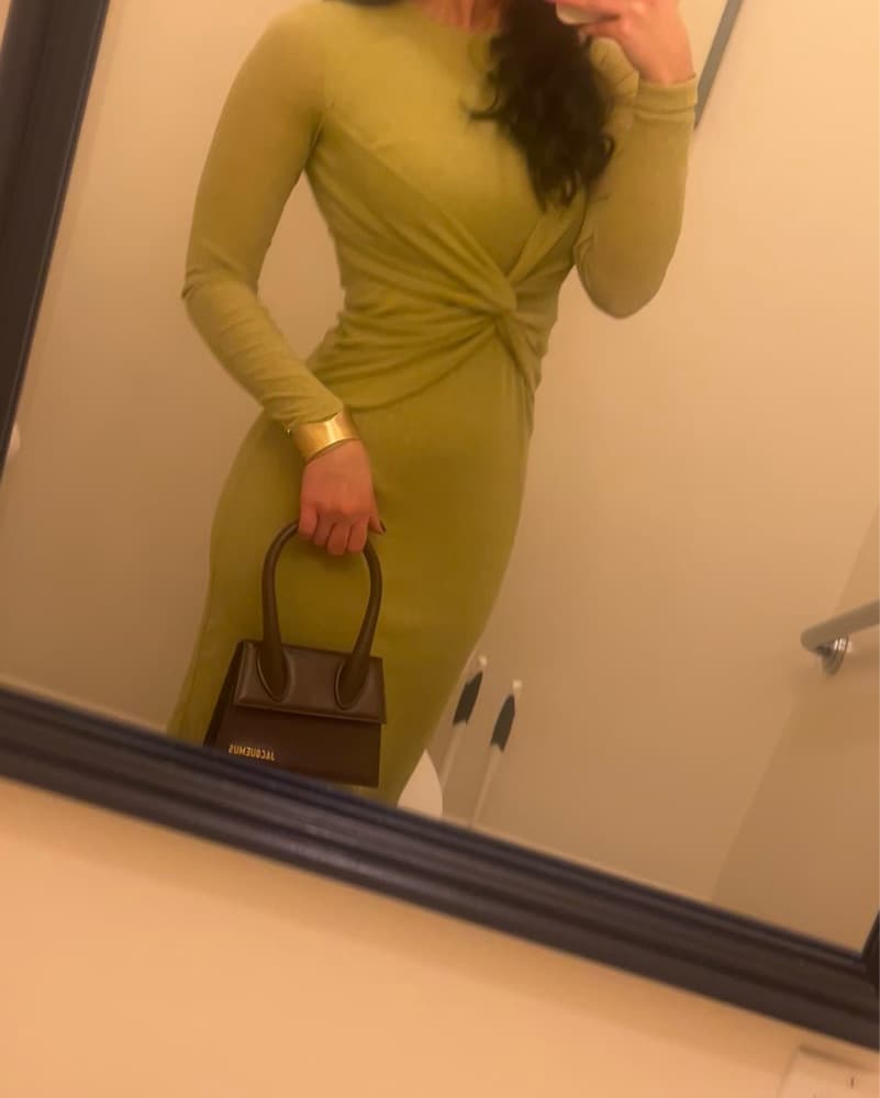 Green Nanushka twist detail maxi dress  - Image 4