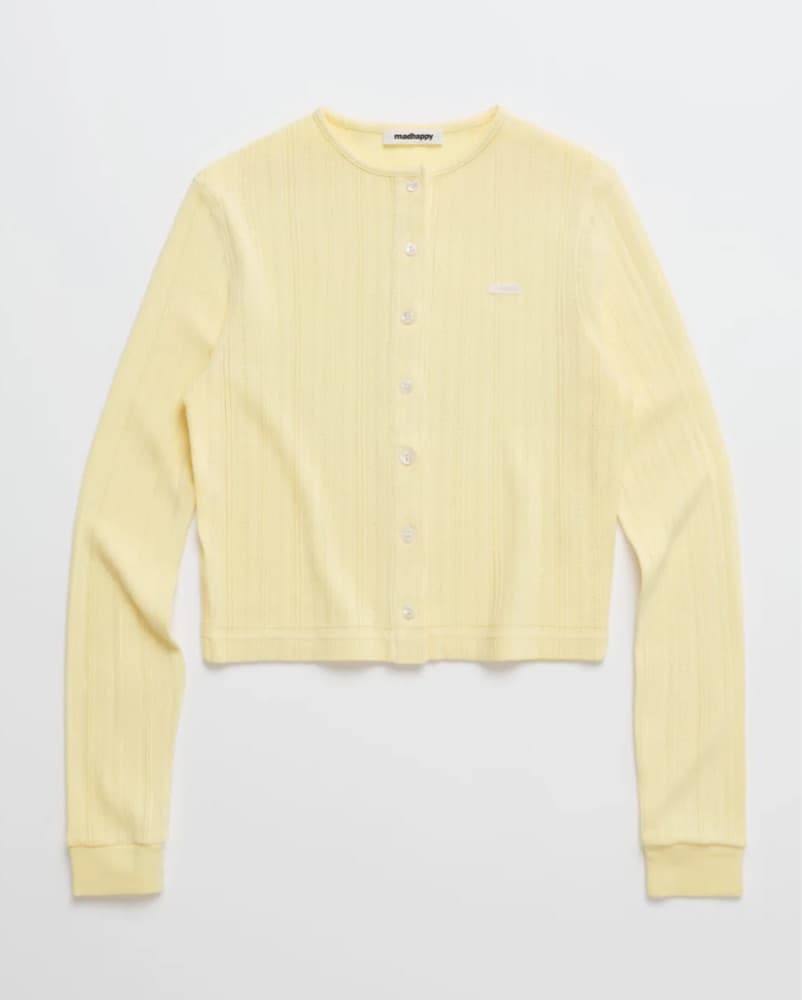 Madhappy yellow pointelle cardigan  - Image 1