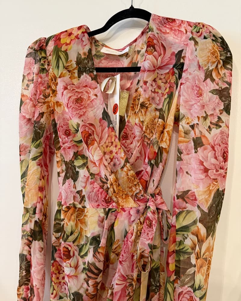 Bronx & Banco Floral Hi-Lo Wrap Dress - Image 3