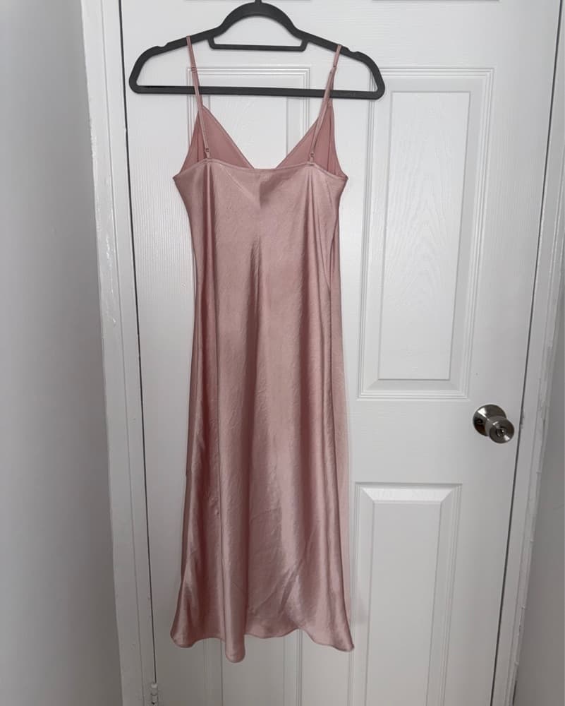 Midi Pink Slip Dress - Image 3