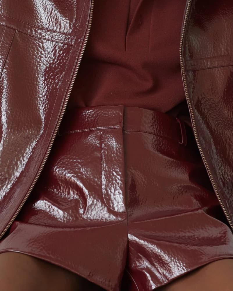 The Frankie Shop Faux Leather Mini Short - Image 4