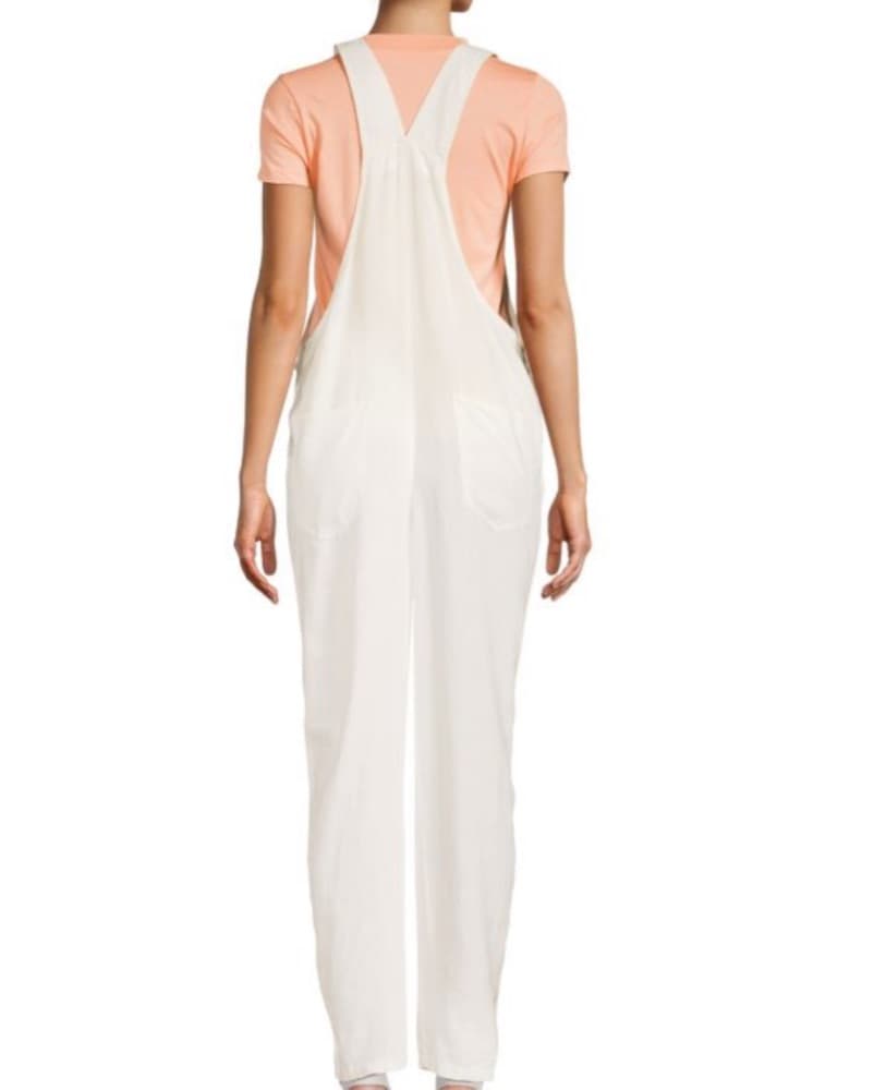 White Linen Overalls - Weworewhat  - Image 3