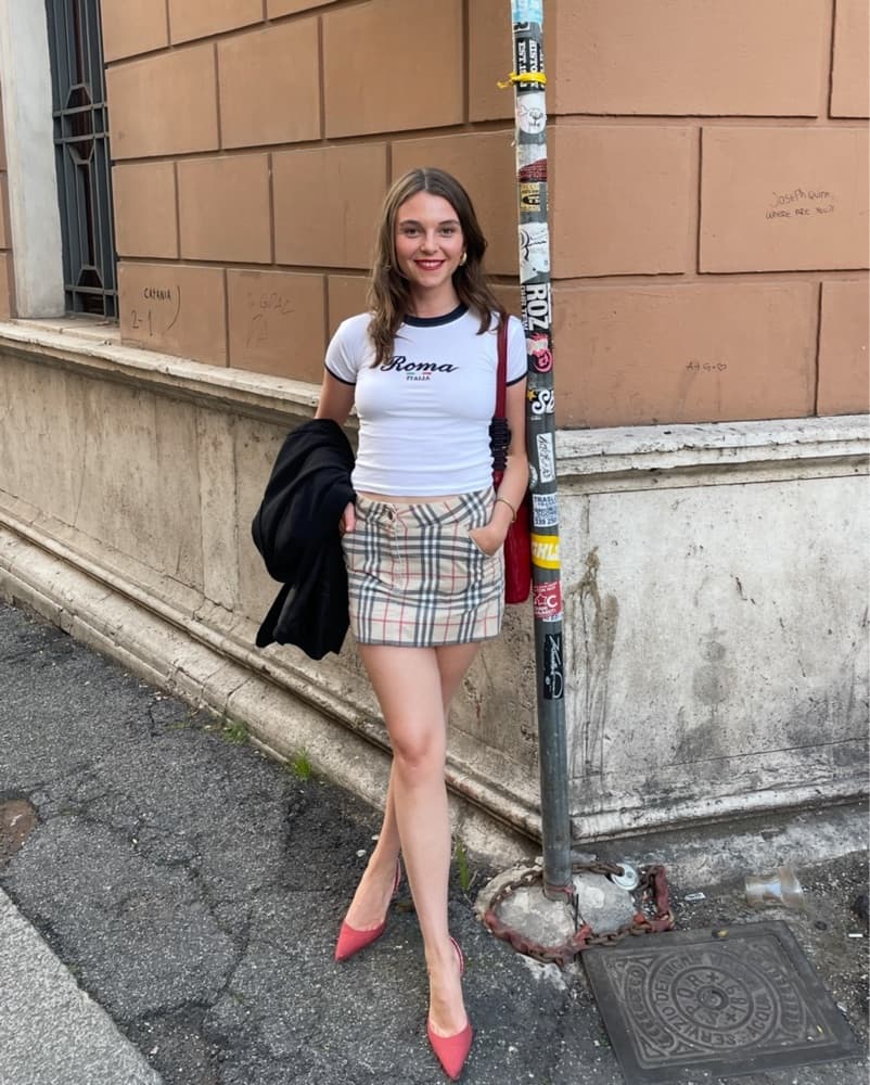Vintage Burberry Mini Skirt - Image 1
