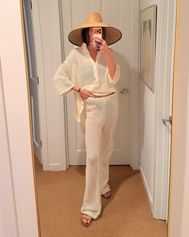 Oversized Knit Two Piece Cover Up - Image 2