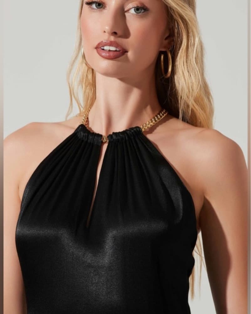 ASTR Chain Neck Dress - Image 4