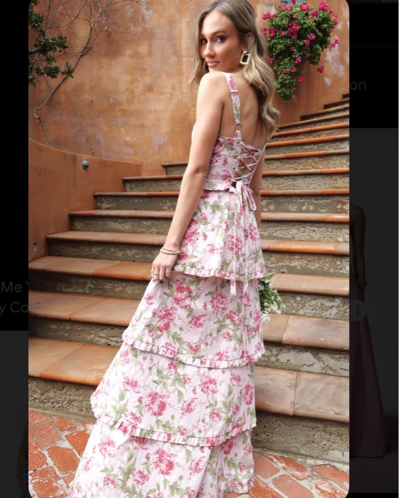 Lady Corset Dress Garden Romantic Maxi  - Image 2