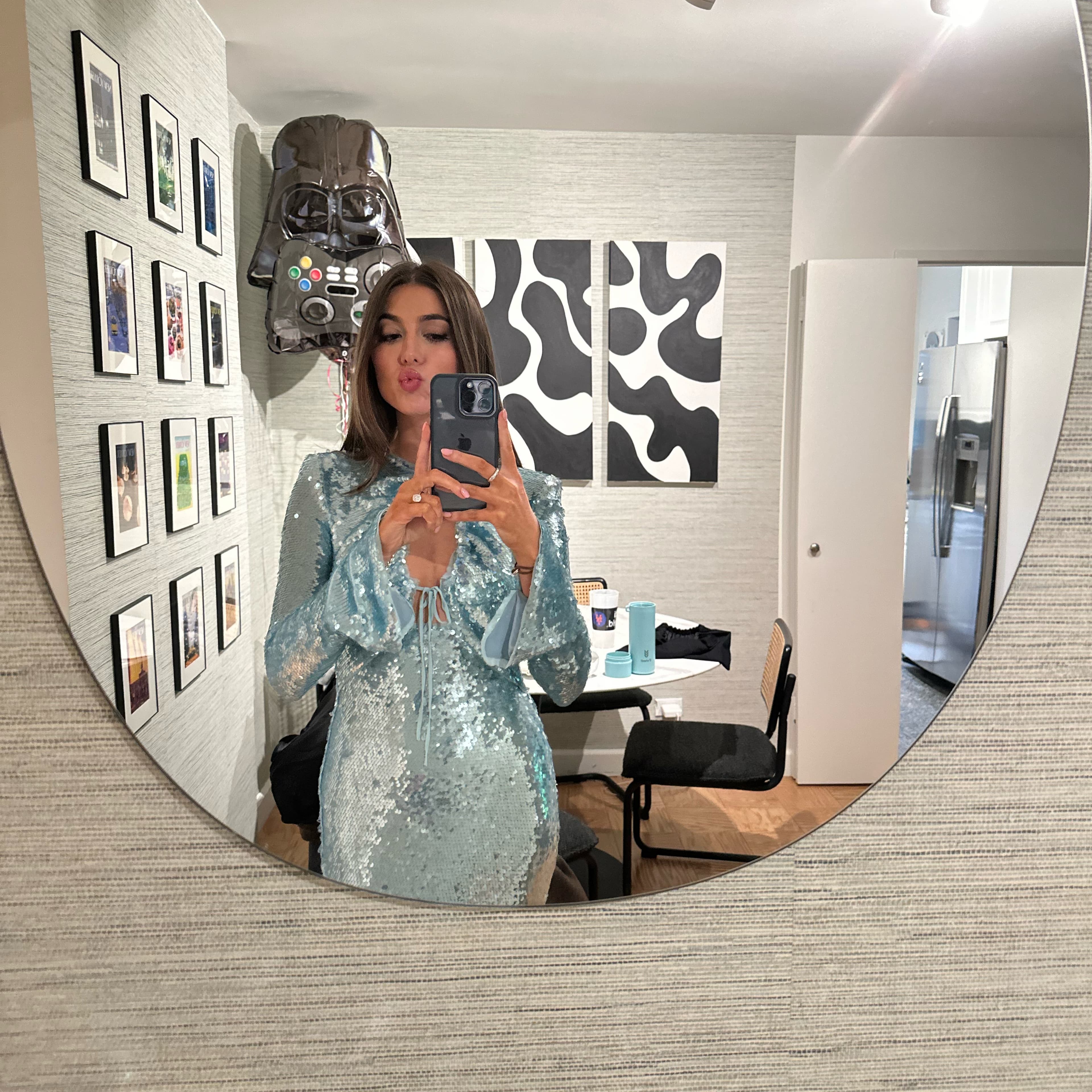 Self Portrait Sequined Jersey Midi Dress - Image 2