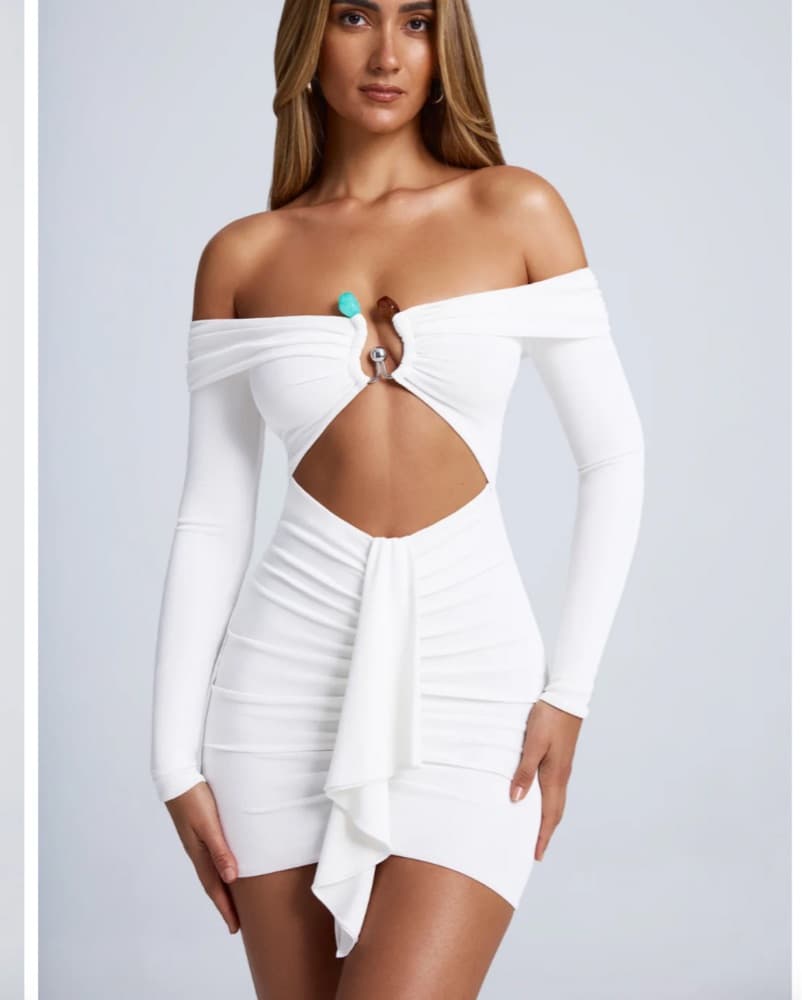 Oh Polly Off-Shoulder Mini Dress  Size 2 - Image 2