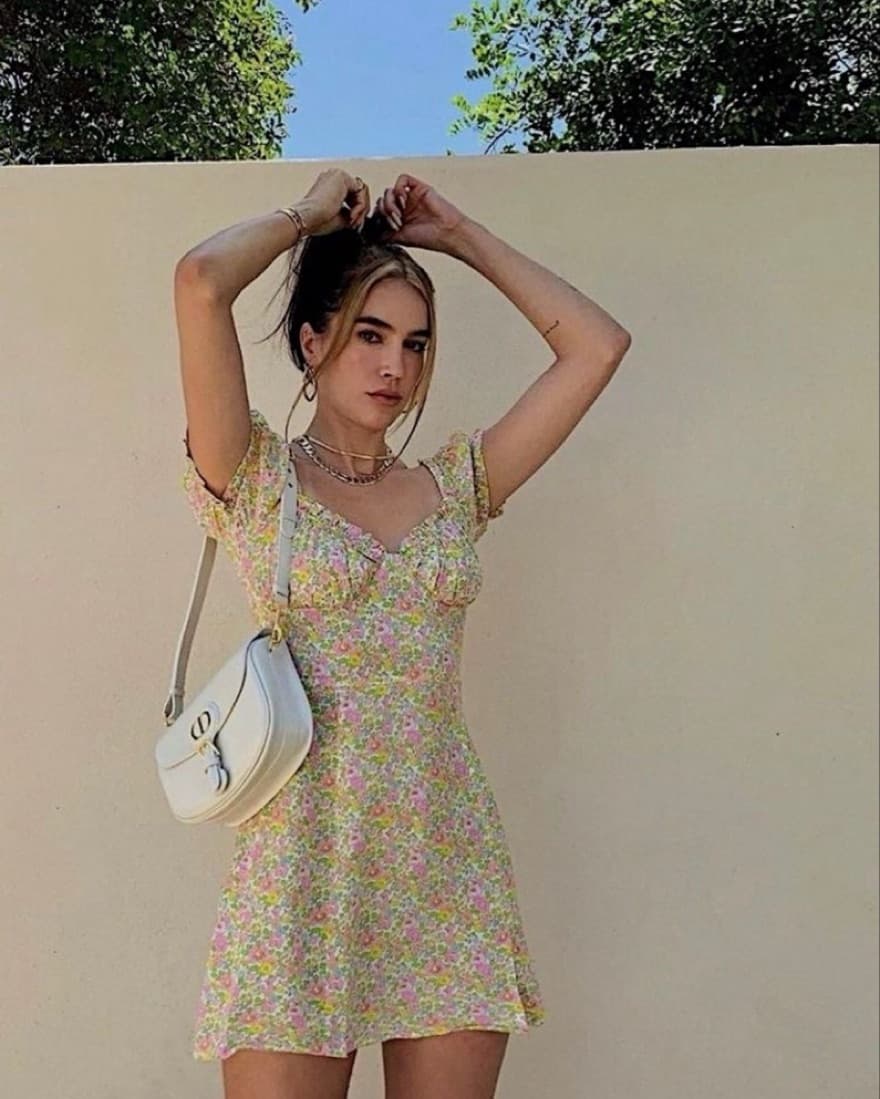With Jean Floral Dress - Image 1