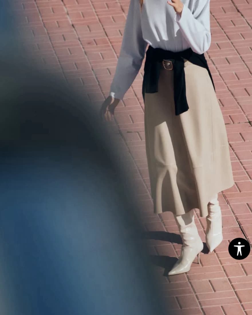 Leather Midi skirt - Image 2