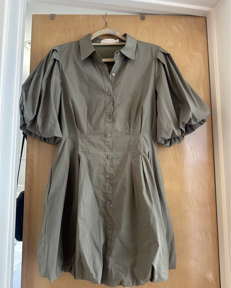 Sage Green Bubble Dress - SIMKHAI - Image 4