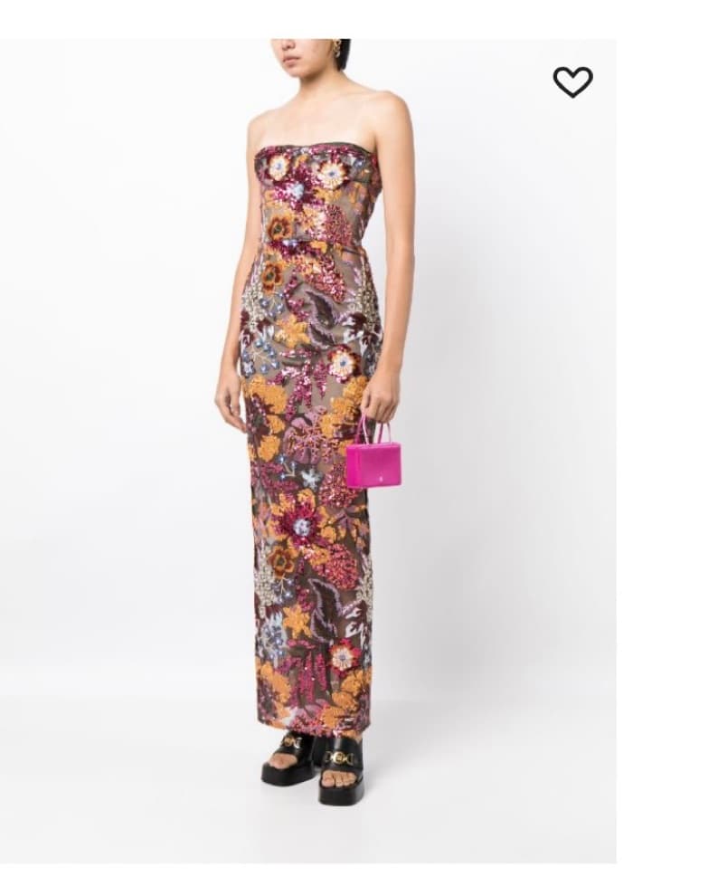 Bronx And Banco Floral Beaded Dress - Image 1