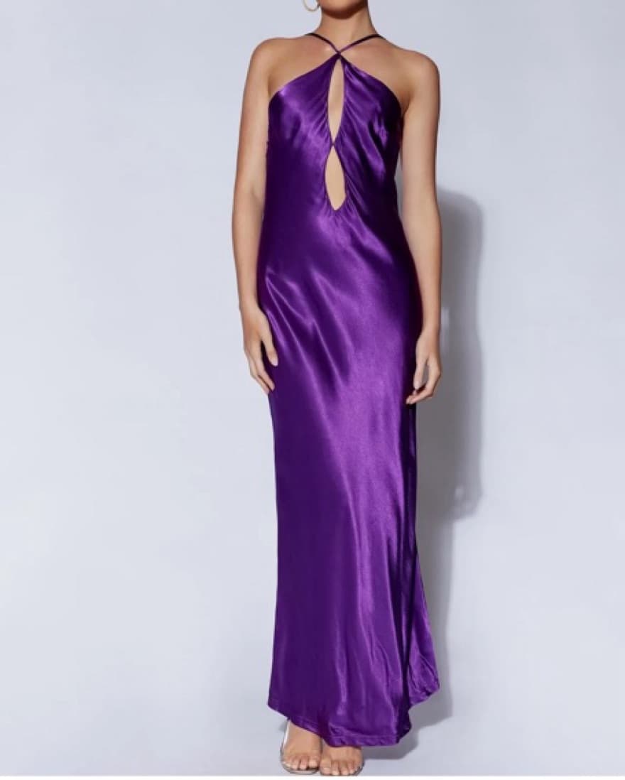 Meshki Satin Cutout Maxi Dress Lucia - Image 1