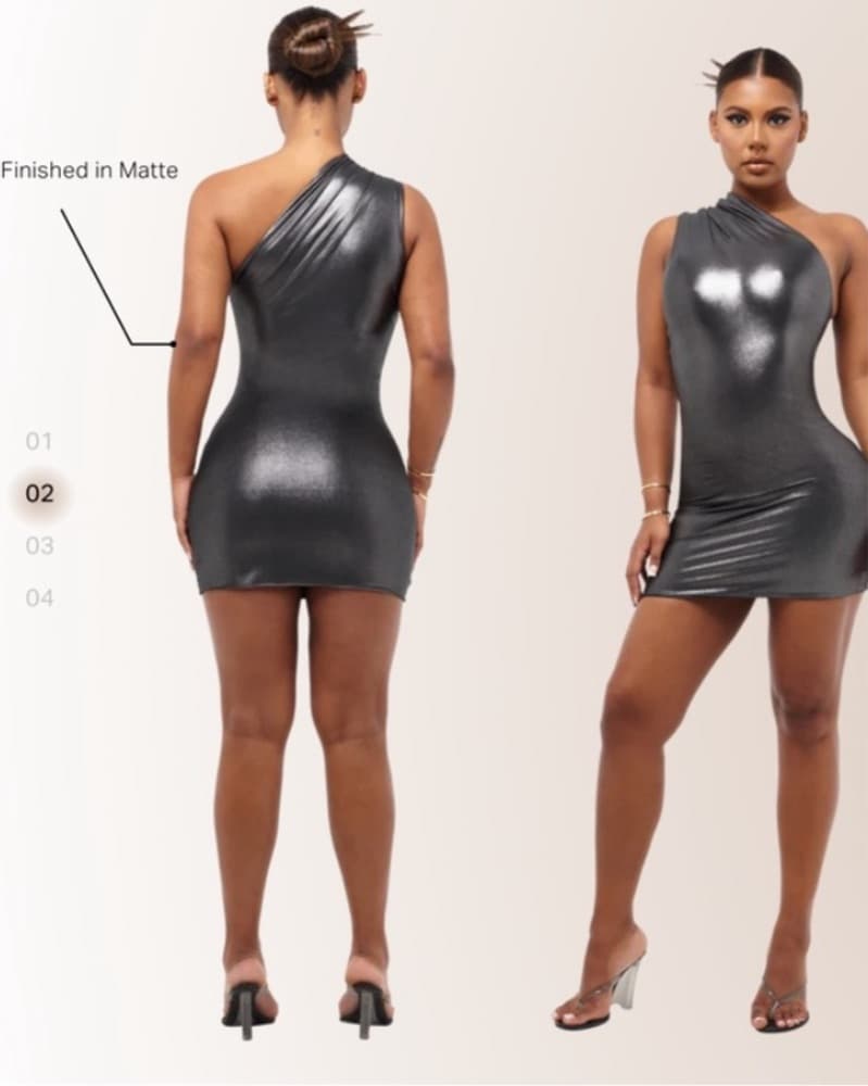 coucoo One-Shoulder mini bodycon Dress - Image 2