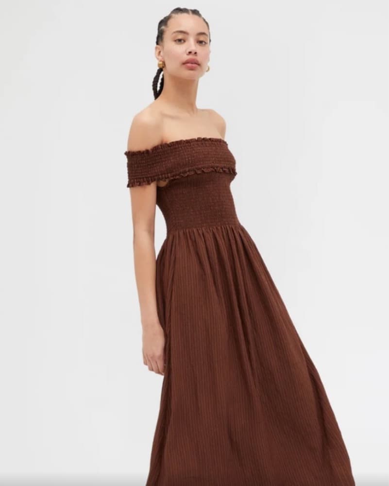 Hill house Brown Linen Dress - Image 1