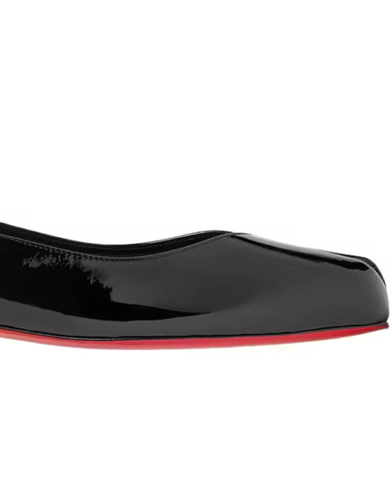 Margiela X Louboutin Black Patent Flat - Image 3