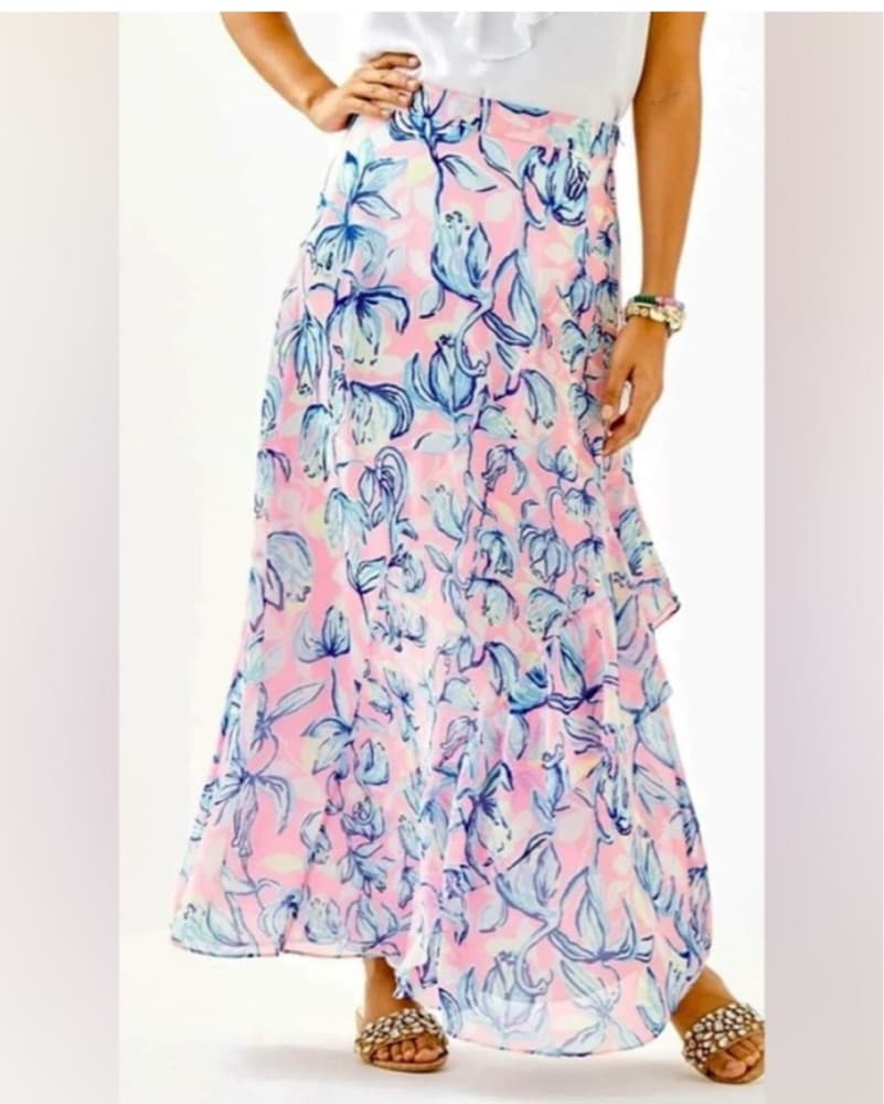 LILLY PULITZER CHASING TAIL BLUE FISH PI - Image 1