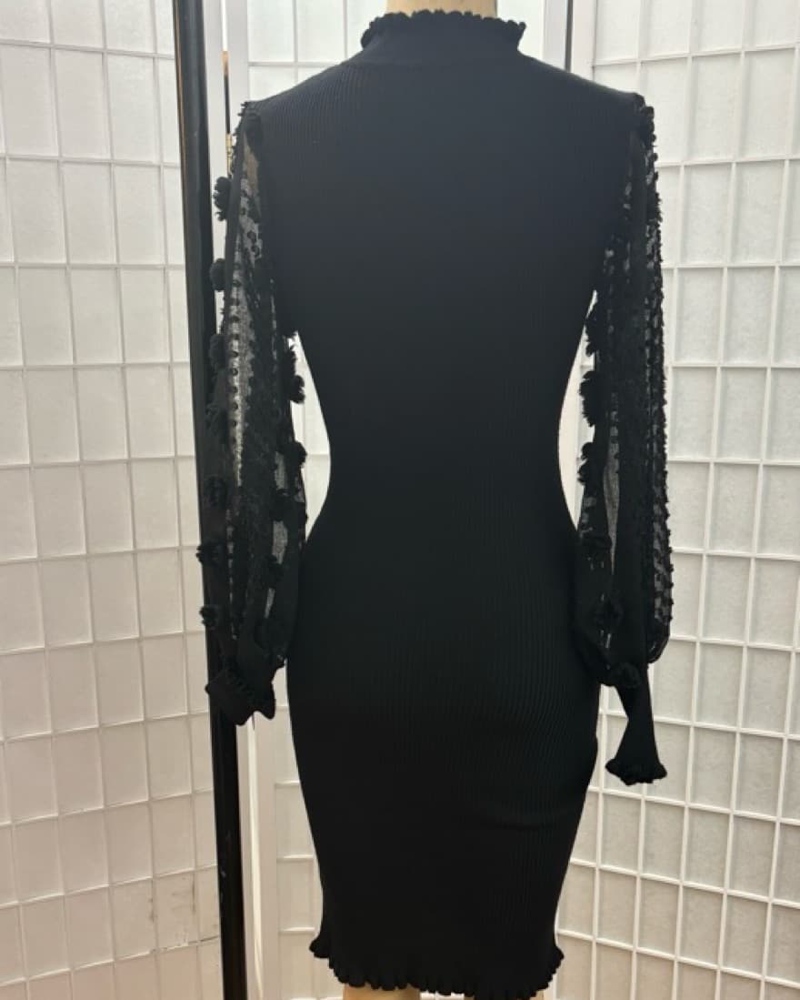 Almost Famous Chic Black Knit Dress - Image 2