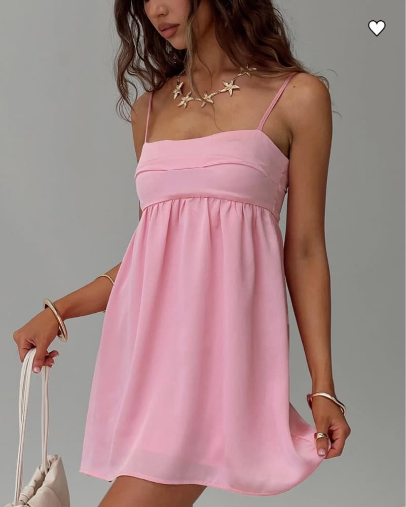 Princess Polly Ortega Mini Dress Pink - Image 1