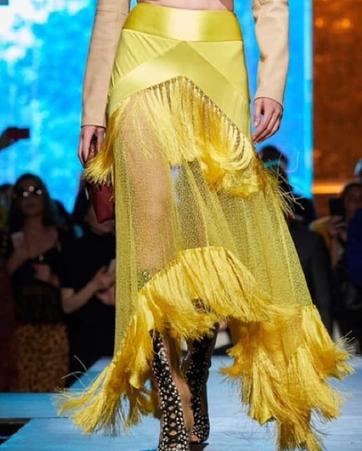 DVF Yellow Tassel Skirt - Image 1