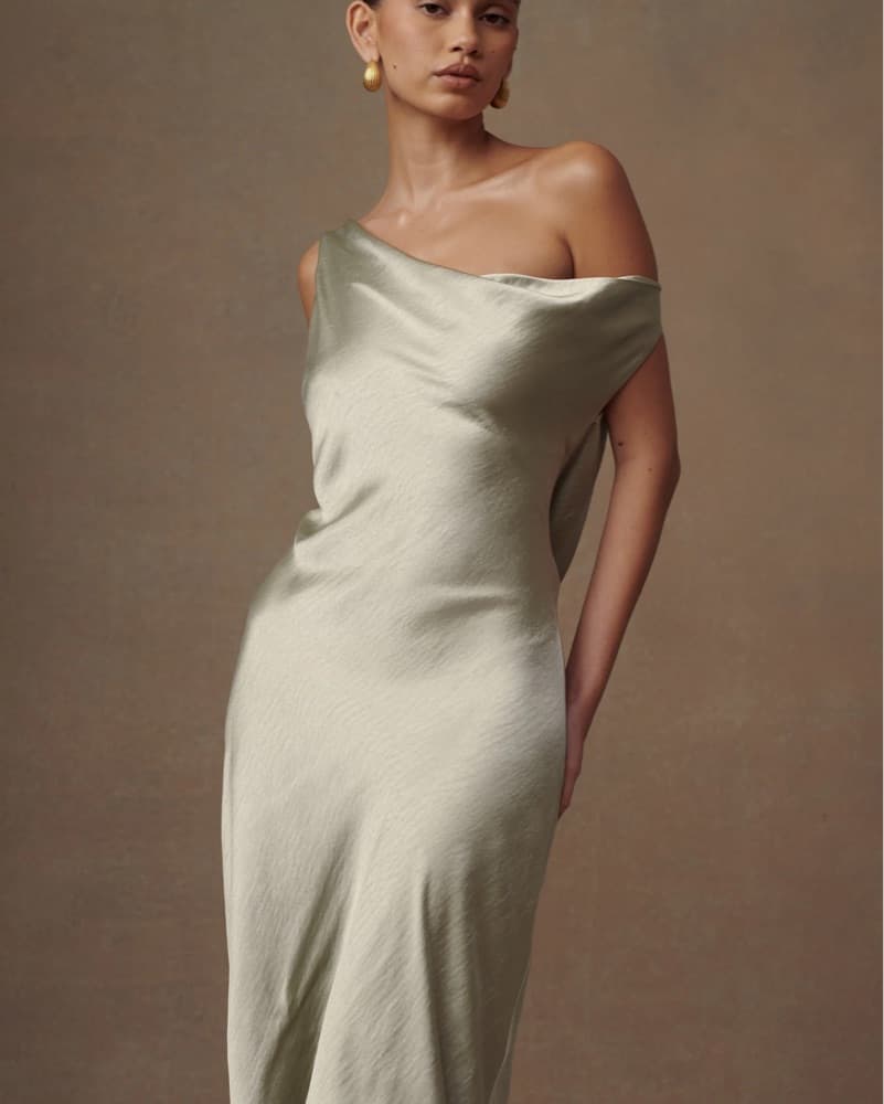 Meshki	 Yvette Slip Maxi Dress With Asy - Image 5