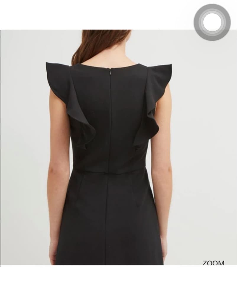 Chic Black Ruffled Mini Dress - Image 3