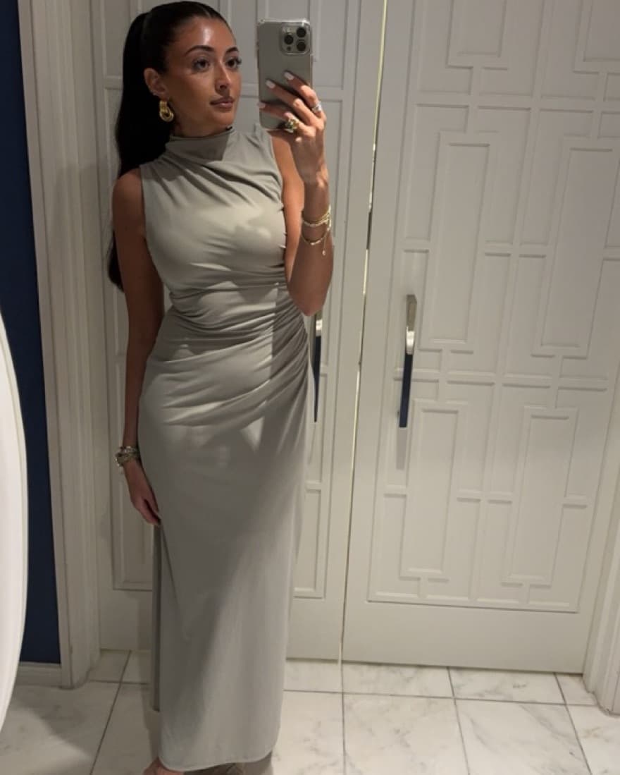 Green High Neck Zara Dress - Image 1