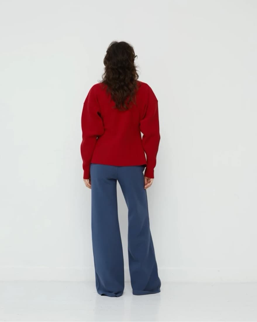Birrot Cardigan In Maroon - Image 5