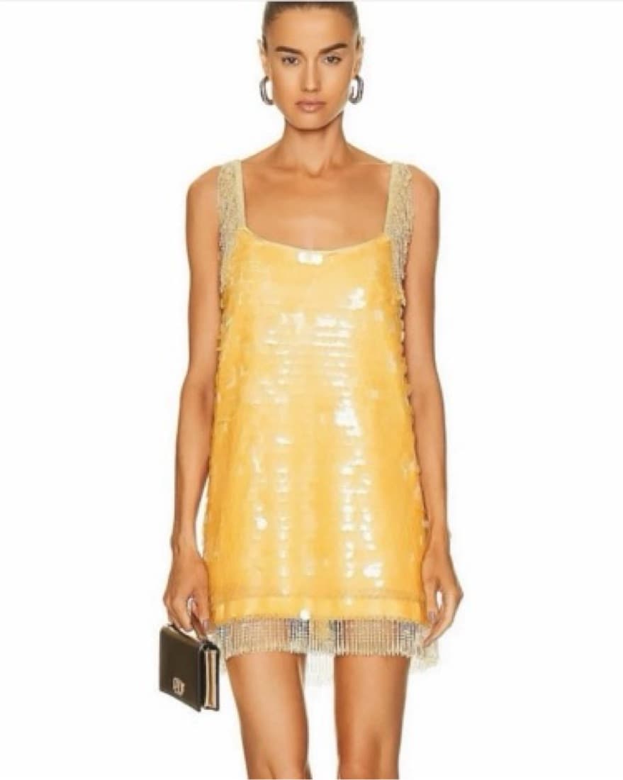 Orange Alexis Sequin Dress - Image 1