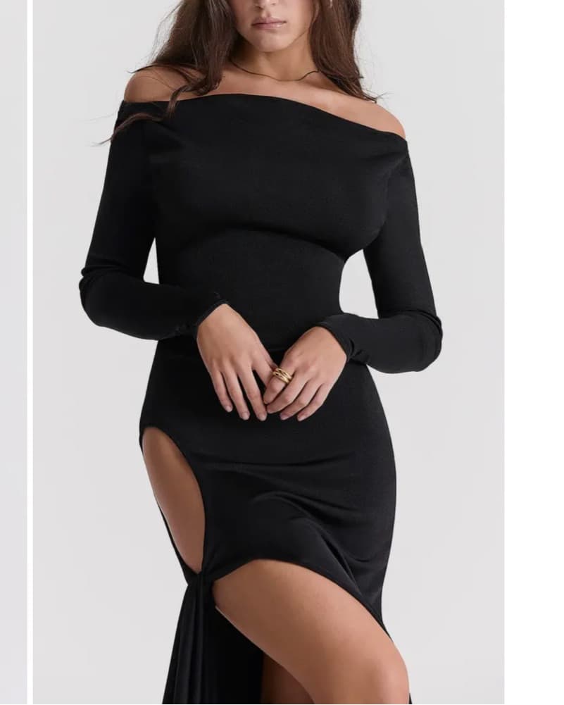 house of CB Black cutout cocktail dress - Image 2