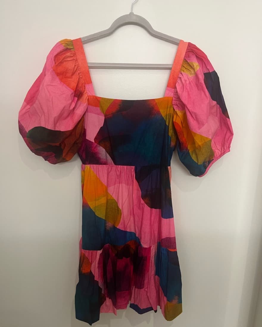 Oliphant Pink Watercolor Dress  - Image 3