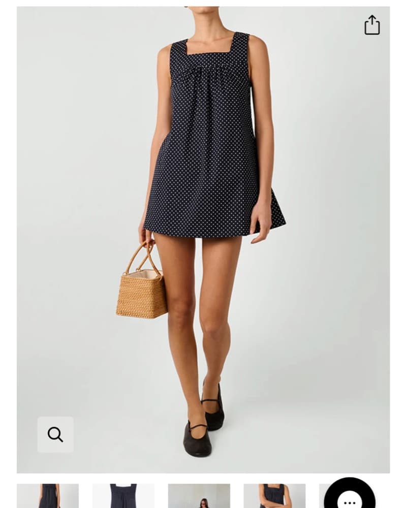 We Wore What Polka Dot Sleeveless A-Line - Image 1