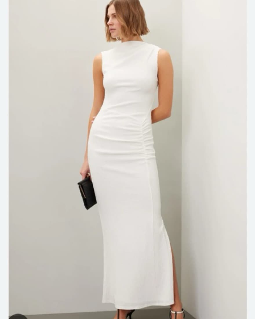 Suboo Jacqui Rouched Dress- White - Image 2