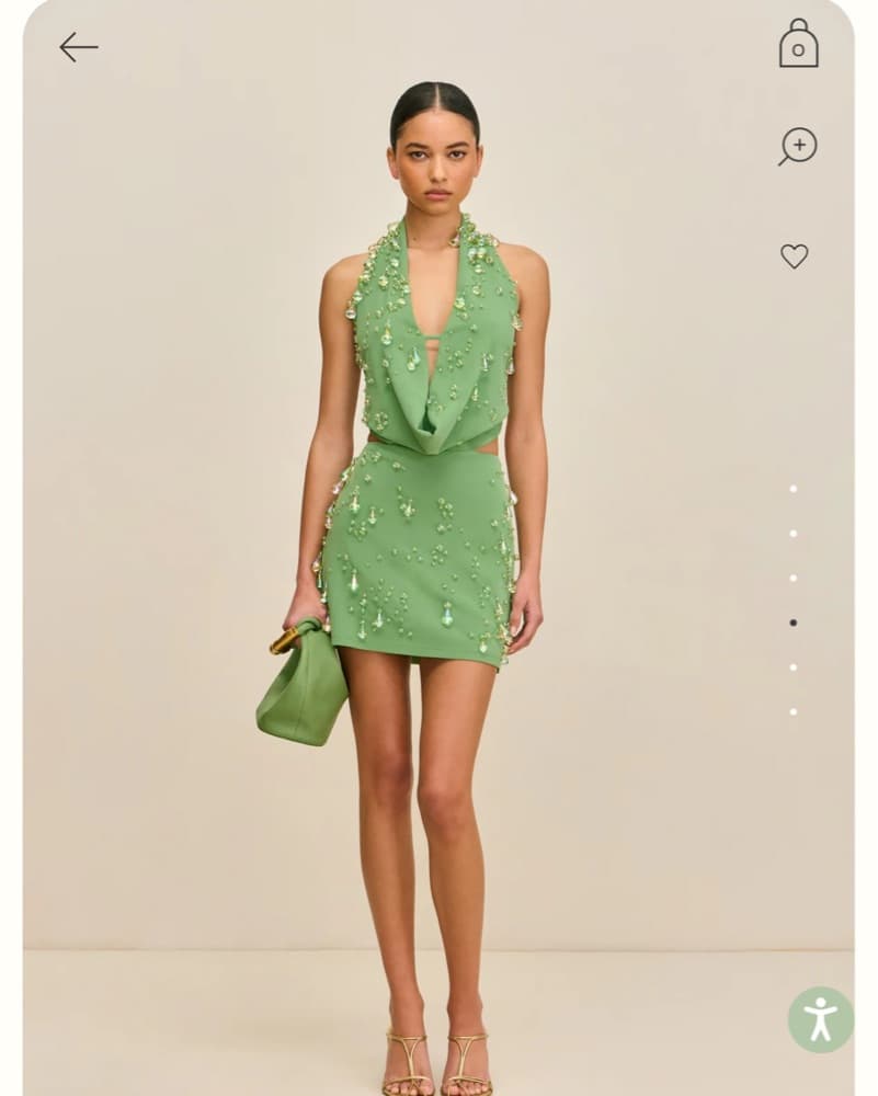 Cult Gaia Issey Dress Calla Lily Green - Image 1