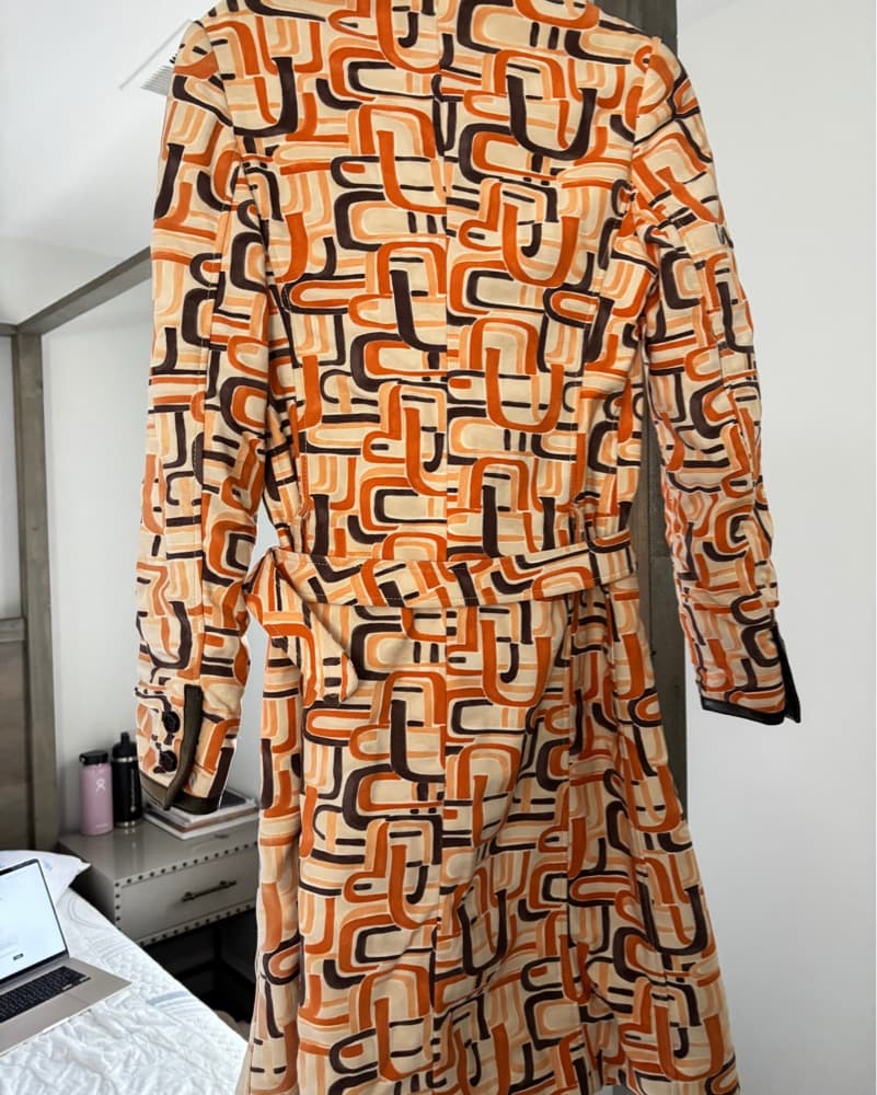 Vintage Prada Geometric Print Coat - Image 4