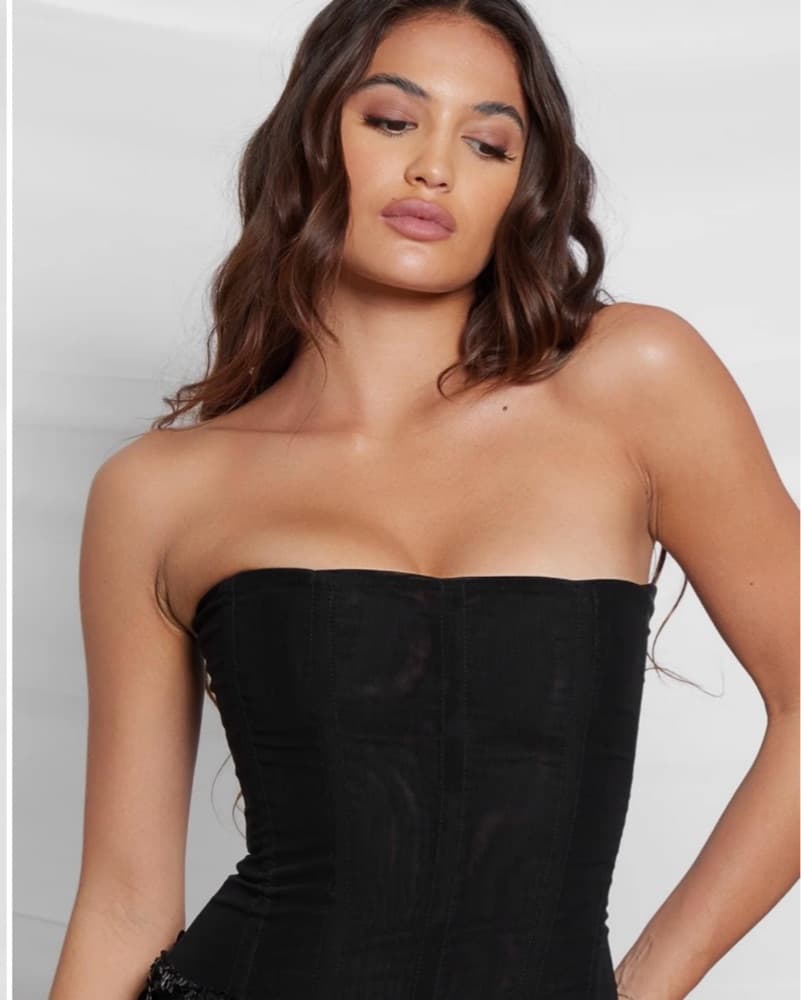 LEAU MUSE MESH CORSET TOP - BLACK  - Image 2